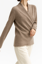 | Women's Winter Wrap V Neck Knit Sweater