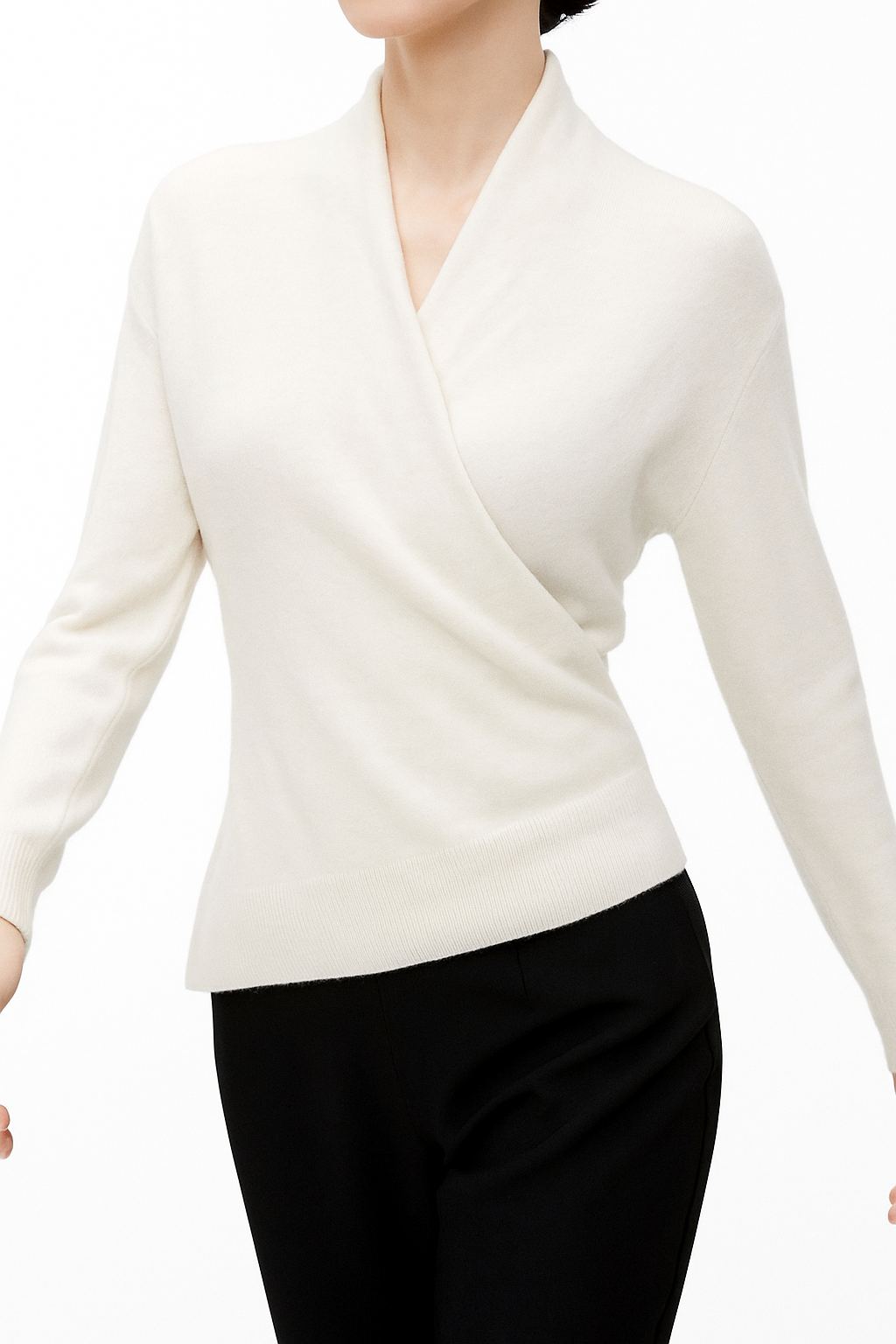 | Women's Winter Wrap V Neck Knit Sweater