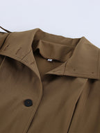 Stand Collar Cropped Jacket For Women 2026