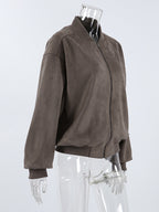 Retro Zip-up Bomber Jacket For A Street Look 2026