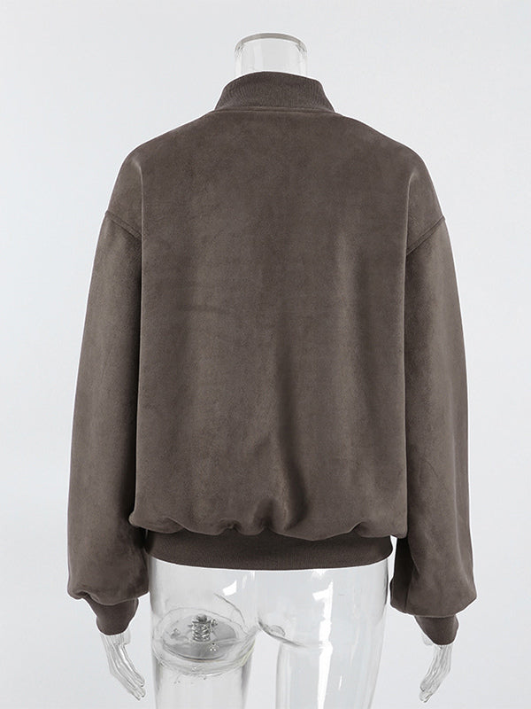 Retro Zip-up Bomber Jacket For A Street Look 2026