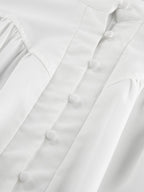 Vintage Puff Sleeve Blouse With Stand-Up Collar In Autumn For Women 2026