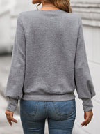 Geometric Textured Top With Puff Sleeves For Women 2026