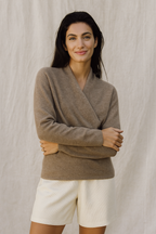 | Women's Winter Wrap V Neck Knit Sweater