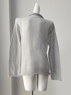 Long Sleeve See-through Knit Tops For Women 2026