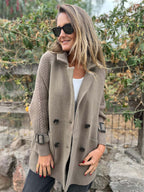 Knit Sleeve Patchwork Blazer For Women 2026