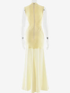 Elegant Keyhole Cutout High Neck Mermaid Maxi Dress For Women 2026