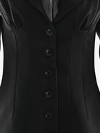 Modern Blazer Padded Shoulder Ruched Bodycon Mini Dress For Women 2026