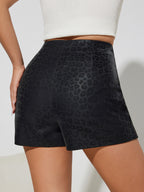 High Waist Faux Leather Side Slit Bodycon Mini Skirt For Women 2026