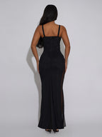 Sheer Side Sequin Sleeveless Bodycon Maxi Party Dress For Women 2026