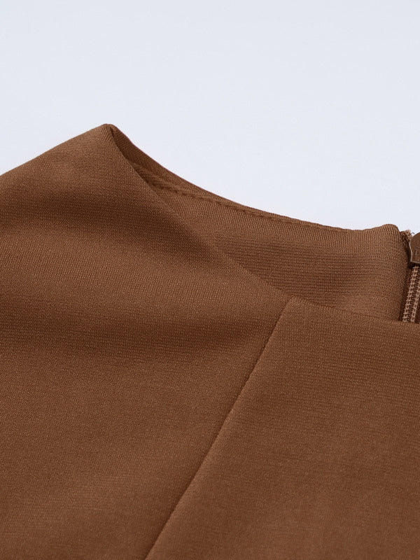 Minimalist Long Sleeve Mini Bodycon Dress For Women 2026