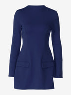 Minimalist Long Sleeve Mini Bodycon Dress For Women 2026
