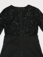 Sequined Stripe V-Neck Belted Wide Leg Party Jumpsuit For Women 2026