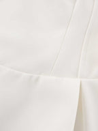 White Sleeveless A-line Flare Mini Dress For Women 2026