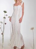 Sleeveless Lace Mermaid Maxi Dress With Bustier Detail For Women 2026