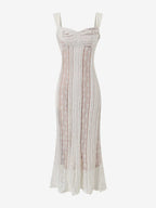 Sleeveless Lace Mermaid Maxi Dress With Bustier Detail For Women 2026