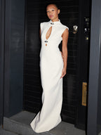 Keyhole Cutout Sleeveless Bodycon Maxi Dress For Women 2026