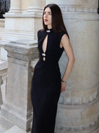 Keyhole Cutout Sleeveless Bodycon Maxi Dress For Women 2026