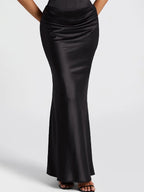 Rhinestone Lace Up Back Corset And Long Skirt Party 2-Piece Set For Women 2026