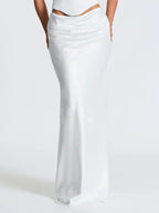 Rhinestone Lace Up Back Corset And Long Skirt Party 2-Piece Set For Women 2026