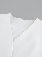 V Neck Wrap Top And High Waist Long Skirt Two Piece Set For Women 2026