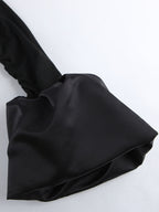 Off Shoulder Puff Hem Ruched Long Sleeve Bodycon Mini Dress For Women 2026