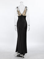 Elegant Lace V-Neck Slim Fit Slip Summer Long Dress For Women 2026