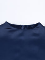 Satin Cape Sleeve High Neck Bodycon Mini Dress For Women 2026