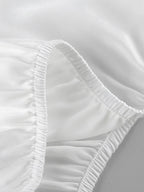 Satin Lace Trim V-Neck Tie Front Top And Mini Skirt 2-piece Set For Women 2026