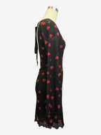 Backless Heart Print Long Sleeve Mini Dress For Women 2026