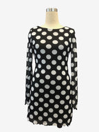 Polka Dot Long Sleeve Backless Slim Fit Mini Dress For Women 2026