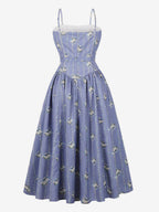 Floral Print Cami Strap Summer Swing Midi Dress For Women 2026