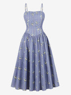 Floral Print Cami Strap Summer Swing Midi Dress For Women 2026
