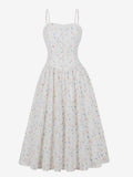 Floral Print Cami Strap Summer Swing Midi Dress For Women 2026