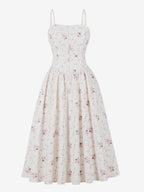 Floral Print Cami Strap Summer Swing Midi Dress For Women 2026