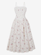Floral Print Cami Strap Summer Swing Midi Dress For Women 2026