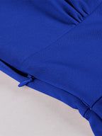 V Neck Ruched Front Button Decor Flutter Sleeve Retro Swing Dress For Women 2026