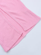 Pink Fur Cuff Women's Crop Cardigan - Y2K Ribbed Long Sleeve V-Neck Top - Sexy Clubwear Night Out Party Shrug 2026