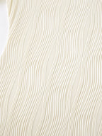 Pleated Off Shoulder Women's Maxi Dress - Elegant Cream Textured Bodycon Gown - Long Sleeve Party Wear 2026