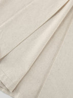 Oatmeal Linen Cotton Blend Women's Shirt Dress - Sleeveless Notched Lapel Long Dress With Pocket - Elegant Belted Summer Office Wear 2026