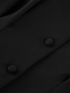 Hourglass Tailored Women's Black Blazer - Structured Shoulder Single-breasted Cinched Jacket - Corporate Core Casual Workwear Outer 2026