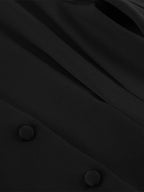 Hourglass Tailored Women's Black Blazer - Structured Shoulder Single-breasted Cinched Jacket - Corporate Core Casual Workwear Outer 2026