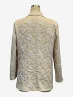 Floral Jacquard Women's Blazer - Elegant 3D Embossed Flower Single Button Regular Fit Jacket - Vintage Chic Spring Wedding Outerwear 2026