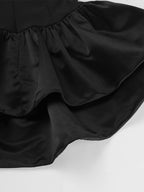 Elegant Women's 2 Piece Set - Vintage Peplum Tube Top & Side Slit Midi Skirt - Chic Summer Party Wear 2026