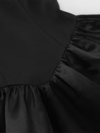 Elegant Women's 2 Piece Set - Vintage Peplum Tube Top & Side Slit Midi Skirt - Chic Summer Party Wear 2026