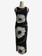 Floral Print Women Maxi Dress - Elegant Ruched Bodycon - 90s Vintage Aesthetic Summer Daily Wear 2026