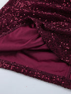 Sparkly Sequin Mini Dress For Women - Sexy Deep V Neck Long Sleeve Ruched Bodycon - Spring Cocktail Party Clubwear 2026