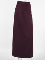 Back Slit Women Maxi Skirt - Elegant High Waist Straight Column - Quiet Luxury Office Wear 2026