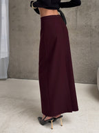 Back Slit Women Maxi Skirt - Elegant High Waist Straight Column - Quiet Luxury Office Wear 2026