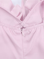 Baby Pink Women Maxi Dress - Elegant Ruffle V-Neck Tie Front Slip - Coquette Aesthetic Summer Vacation Beach Dress 2026